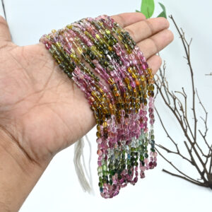 Multi Tourmaline Madiya Beads 4x5-4x6mm