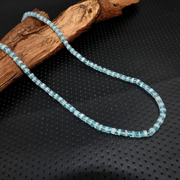 Natural crystal strand necklace with moonstone accents