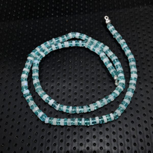 Apatite quartz moonstone heishi bead necklace 18 inch
