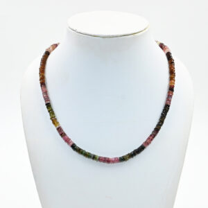 Multi tourmaline tyre necklace 5mm