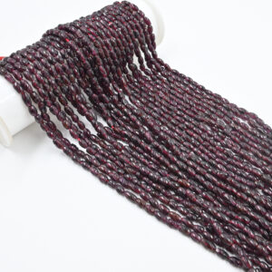 Deep Red Garnet Barrel Cut Beads – DIY Jewelry Making Stones