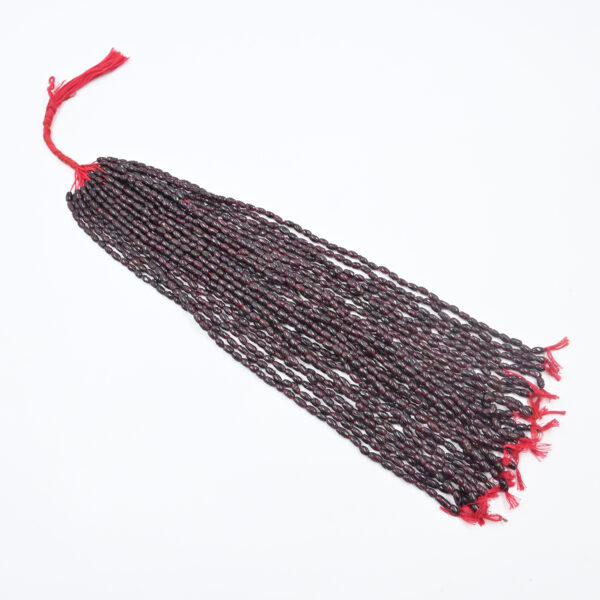 13 Inch Strand of Carved Garnet Barrel Beads – Craft Supplies