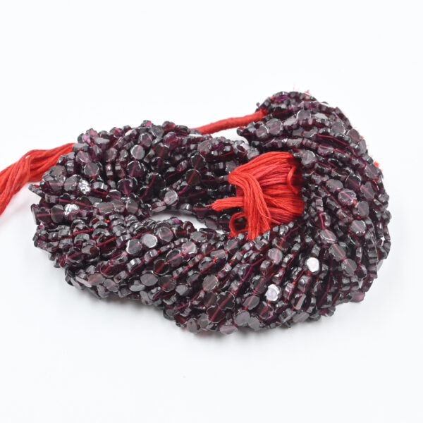 5.5mm to 6mm Garnet Coin Beads – Jewelry Supply Strand