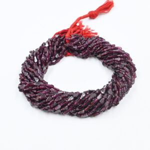 13” strand of Natural Garnet Pear Shape Carving Beads (4.5x6.5–5x8mm). Great for earrings, necklaces, DIY jewelry, and gemstone crafting.
