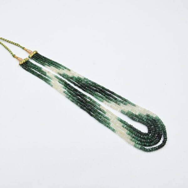 Handmade Emerald Shaded Beads Necklace – Gemstone Jewelry