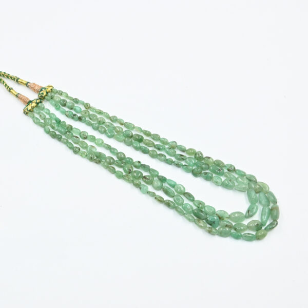 5x6–5x8mm Emerald Beads – Adjustable Necklace Close-Up