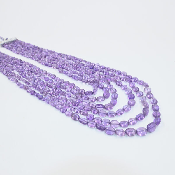 Purple Amethyst Beaded Necklace – Multi-Strand Statement Jewelry
