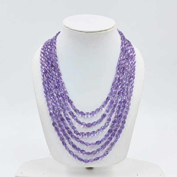 Natural Amethyst Layered Necklace – Madiya Cut Gemstone Beads