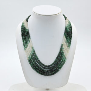 Emerald Faceted Beads Necklace