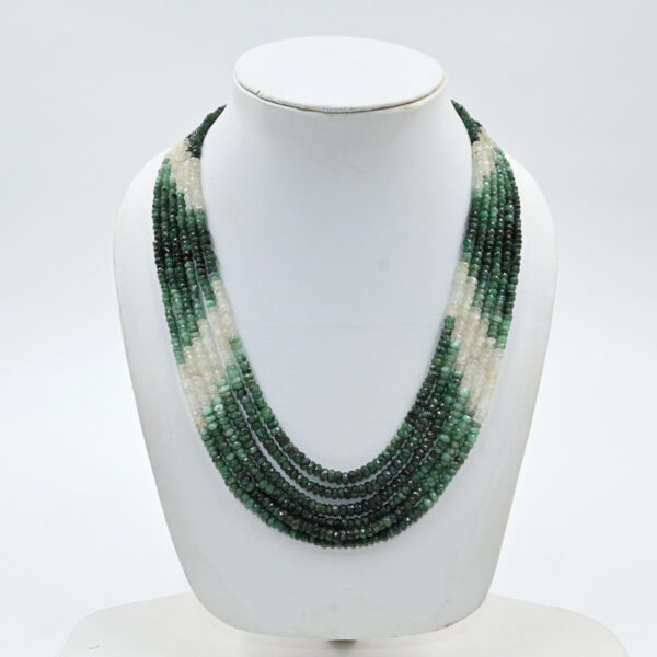 Emerald Faceted Beads Necklace