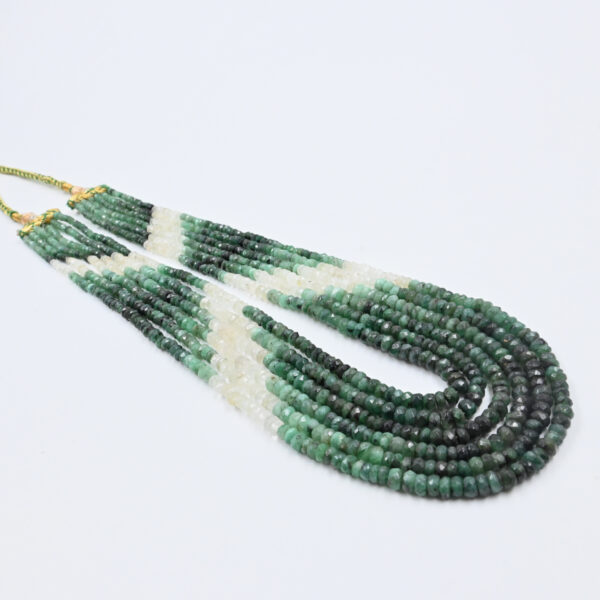 Handcrafted Emerald Layered Necklace – Multi-Strand Gemstone Jewelry