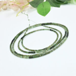 Emerald Faceted Beads Necklace – 2–2.5mm, 16” Green Gemstone Strand
