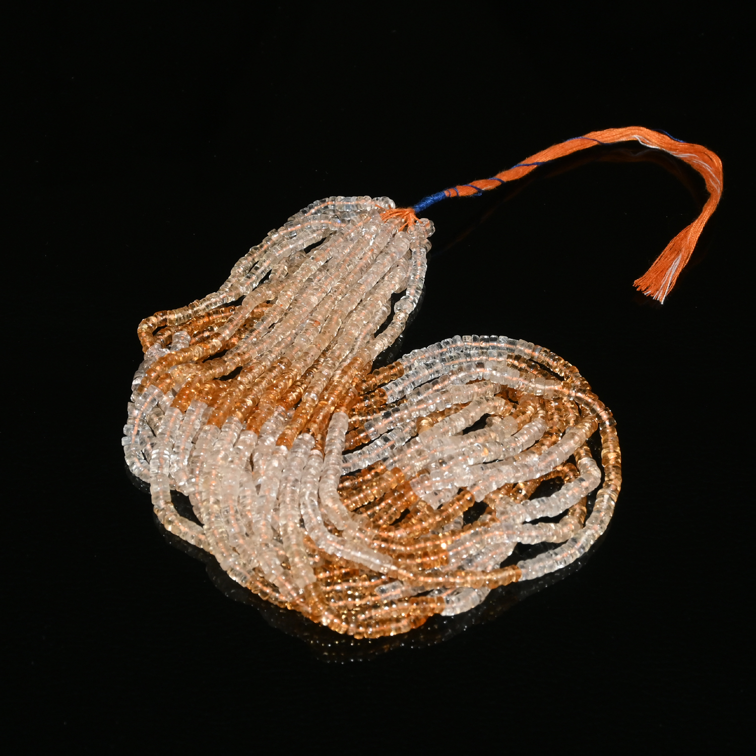 Natural Shaded Citrine Flat Beads DIY