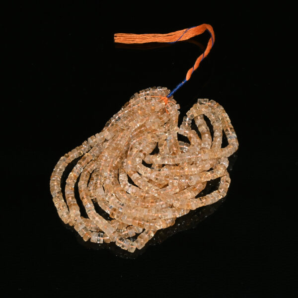 Shop 5-6mm citrine tyer beads in a 16" strand. Natural gemstone