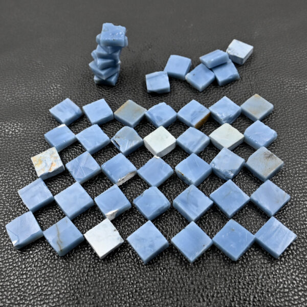 Rough Cut Blue Opal Cube Gemstones