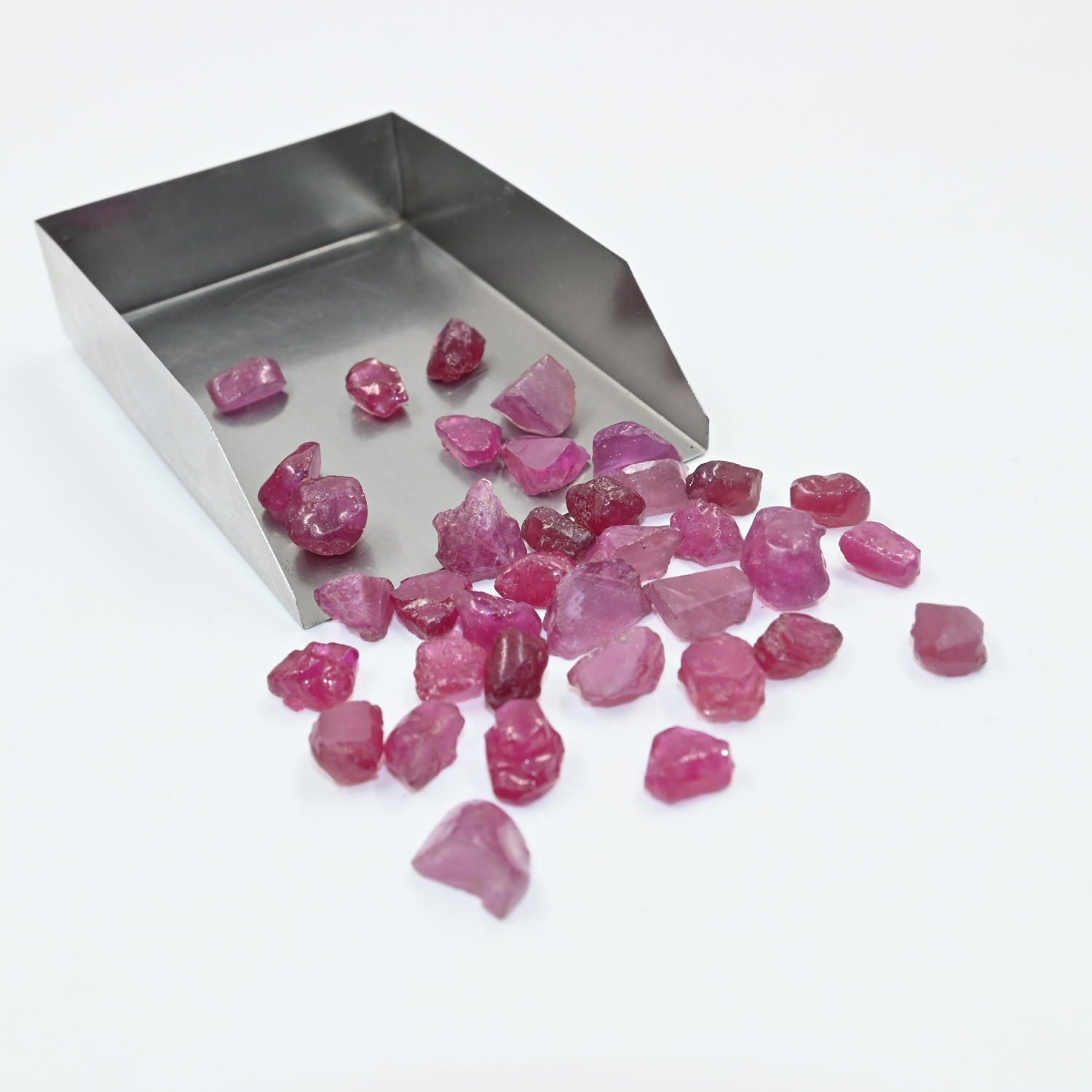 Irregular Ruby Gemstone Grid Strand