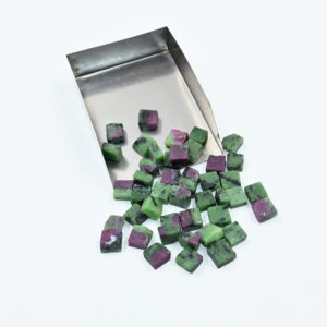 Natural Ruby Zoisite Grid Beads Strand