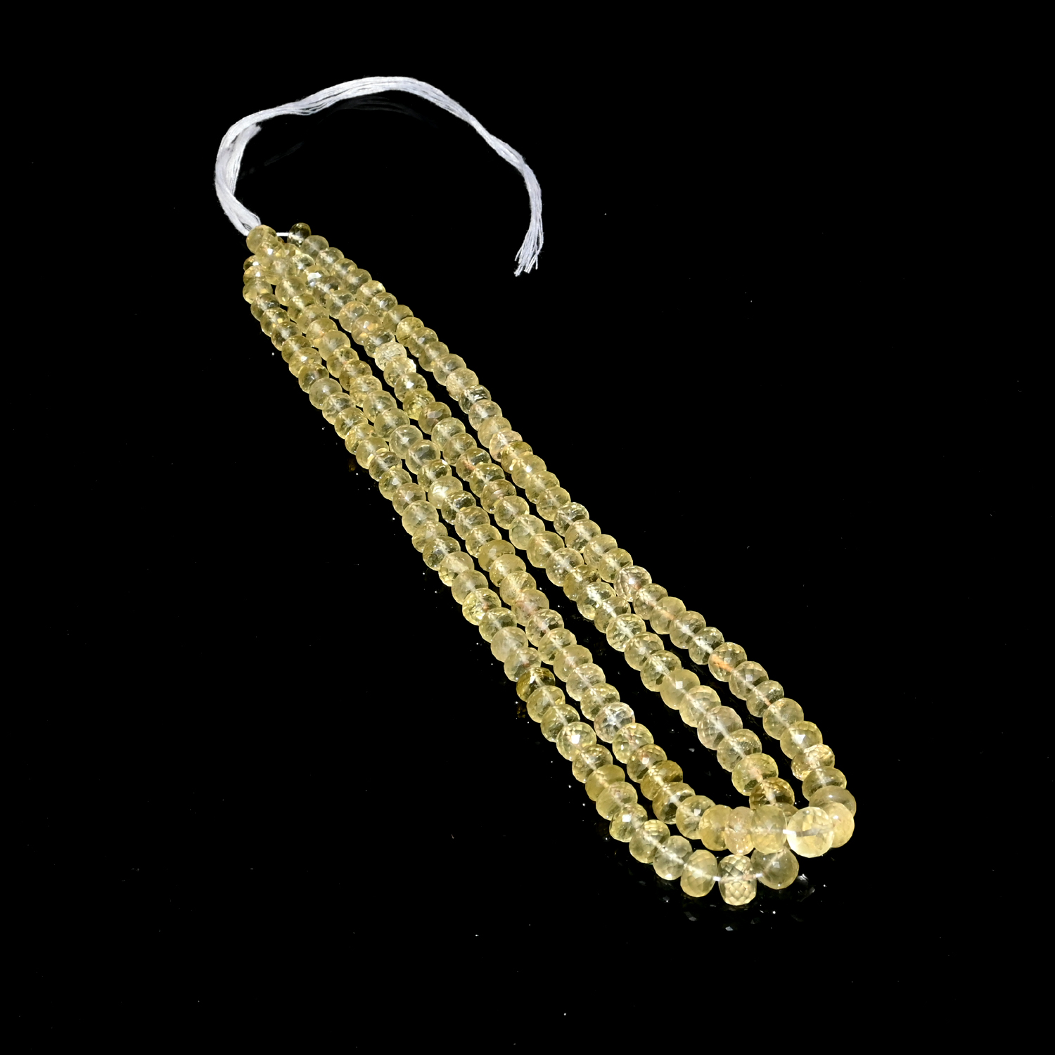 lemon quartz beads, faceted bate beads, yellow gemstone beads, natural quartz strand, lemon crystal beads,
