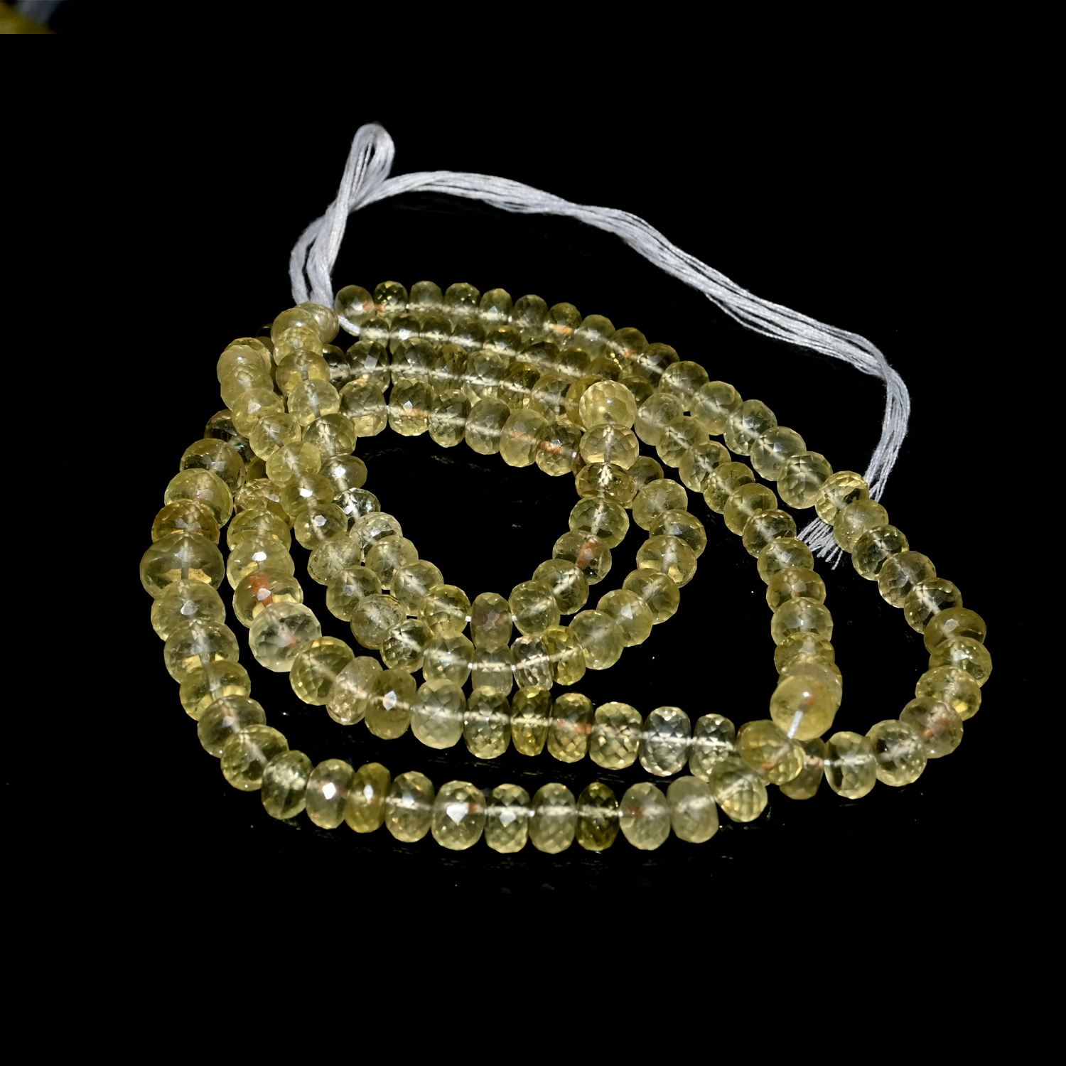 Natural Lemon Quartz Beads for DIY Jewelry Projects