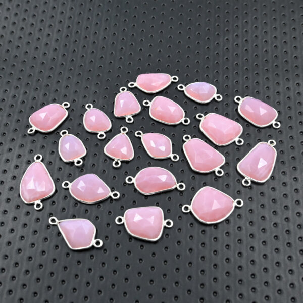Pink Opal Connector for Handmade Jewelry