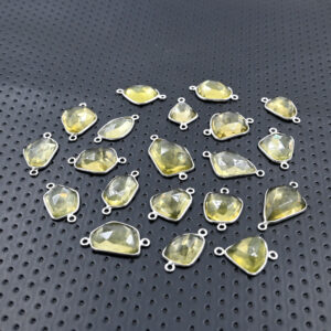 Lemon Rose Cut Connector 925 Silver – 10 Pc