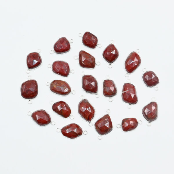 Natural Red Jasper Gemstone Slice – 10 Pc