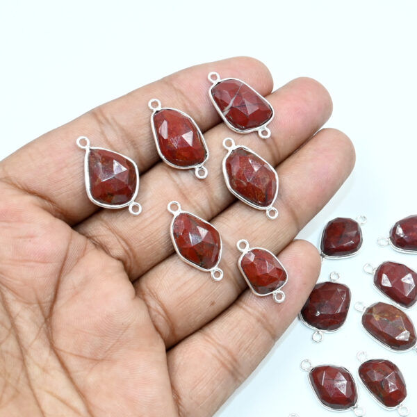 Handmade Red Jasper Silver Jewelry Link