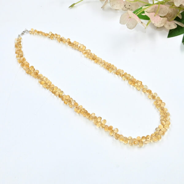 Faceted Yellow Gemstone Beads Strand