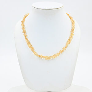 Citrine Faceted Drop Beads Necklace 18"