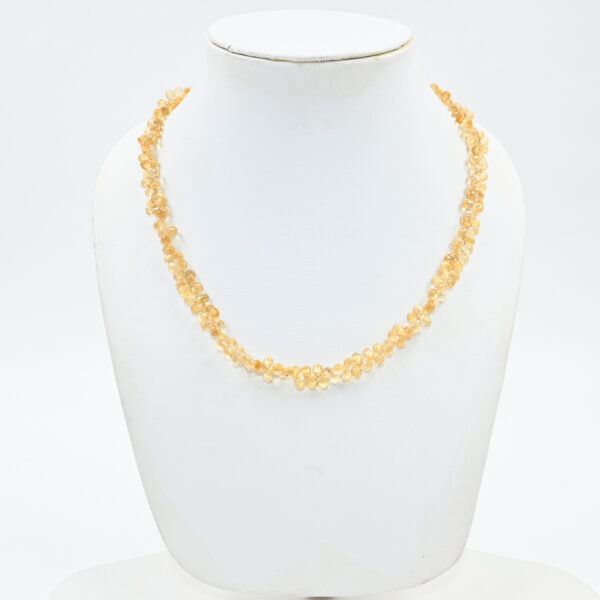 Citrine Faceted Drop Beads Necklace 18"