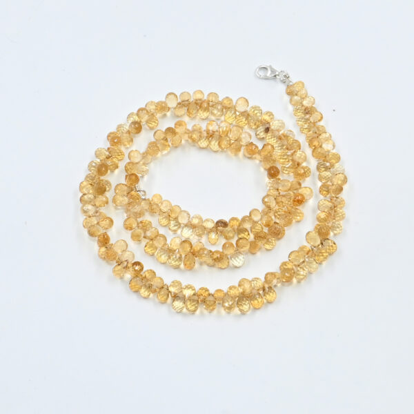 Faceted Yellow Gemstone Beads Strand