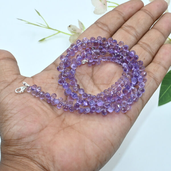 Natural Purple Amethyst Drop Beads