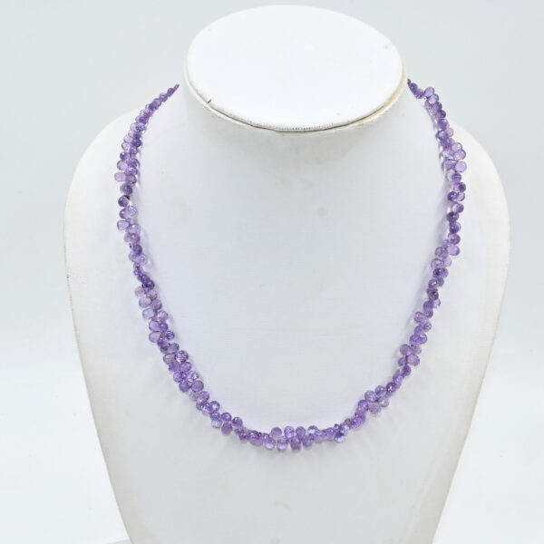 Faceted Amethyst Beads Necklace for Jewelry Making