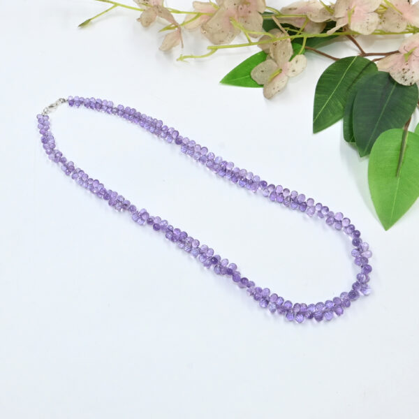 Handmade Amethyst Teardrop Strand
