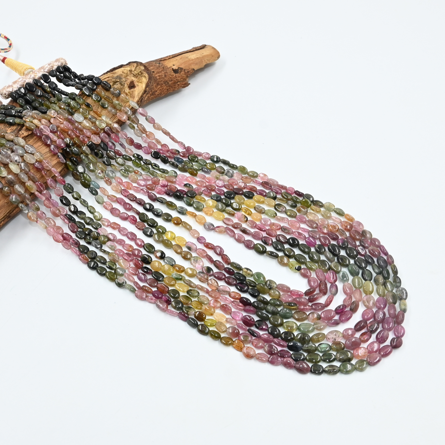 Natural Oval Shape Tourmaline Gemstone Necklace