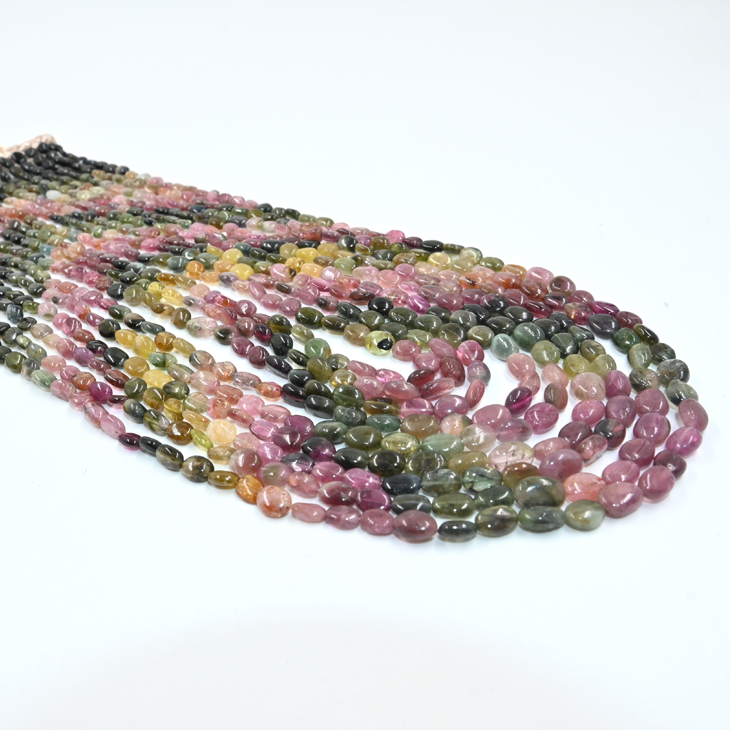 Handmade Multi Tourmaline Oval Necklace