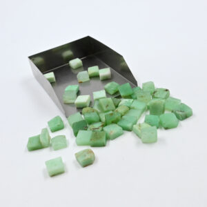 8mm Rough Chrysoprase Square Beads