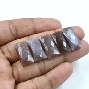 Natural Chocolate Moonstone Faceted Rectangle Gemstone 8x16-10x20mm