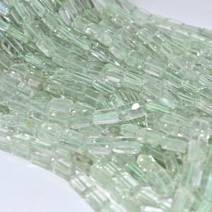 Handmade Jewelry Supplies Green Amethyst Faceted Beads Strand
