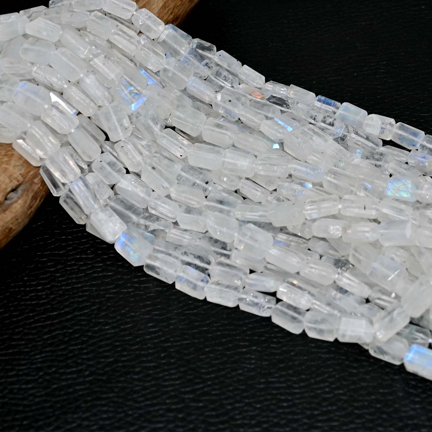 Rainbow Moonstone Faceted Beads with Shimmer for Jewelry Making