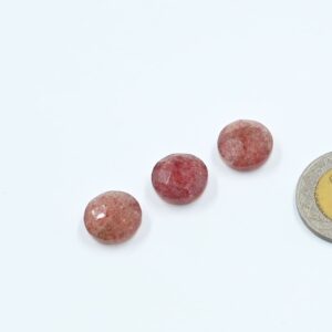 AAA Pink Strawberry Quartz Round Shape Briolettes,