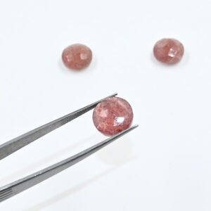 AAA Pink Strawberry Quartz Round Shape Briolettes, Natural Quartz Faceted Round Shape Gemstone Beads, Loose Hand Carved Beads