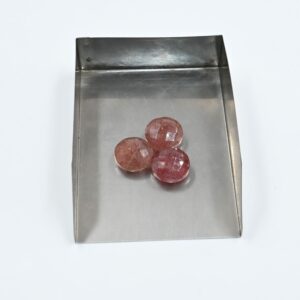 Best Quality Natural AAA+ Strawberry Quartz Gemstone: Round Briolette Cut, Calibrated