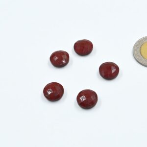 GOOD QUALITY round shape Red Quartz Faceted Round Shape Briolettes, Quartz Pair, Quartz