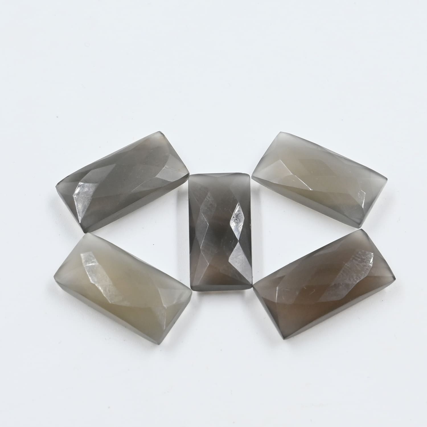 AAA+ Natural Grey Moonstone Teardrops Briolette