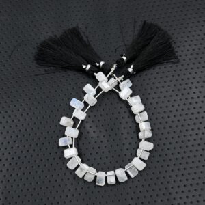 Rainbow Moonstone Gemstone faceted Briolette Beads