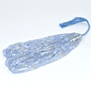 Blue Lace Agate Gemstone Grade AA Faceted Nugget Loose Beads 1