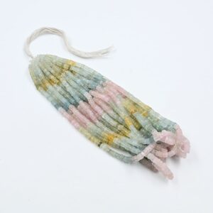 Top Quality Aquamarine Multi Faceted Tyre Beads, Aquamarine Heishi Beads, Natural Aquamarine Multi Beads, Aquamarine