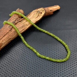 Green Peridot Faceted Tyre Shape Beads AAA+ Natural Peridot Heishi Shape Super Fine Quality