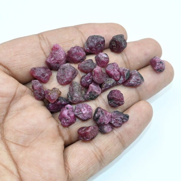 Ruby Stone Stick Raw Ruby Crystal Natural Ruby Stone 8-10mm Raw Rubies 20pc - AB GEMS
